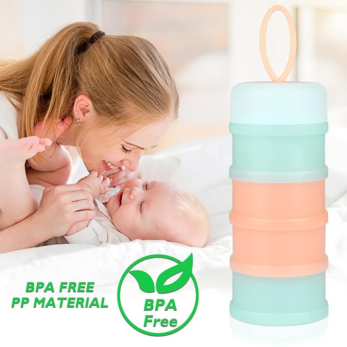 Accmor 2 Pack Baby Formula Dispenser On The Go, Stackable Formula Dispenser Formula Container to Go, Non-Spill Portable Milk Powder Kids Snack Storage Container, BPA Free