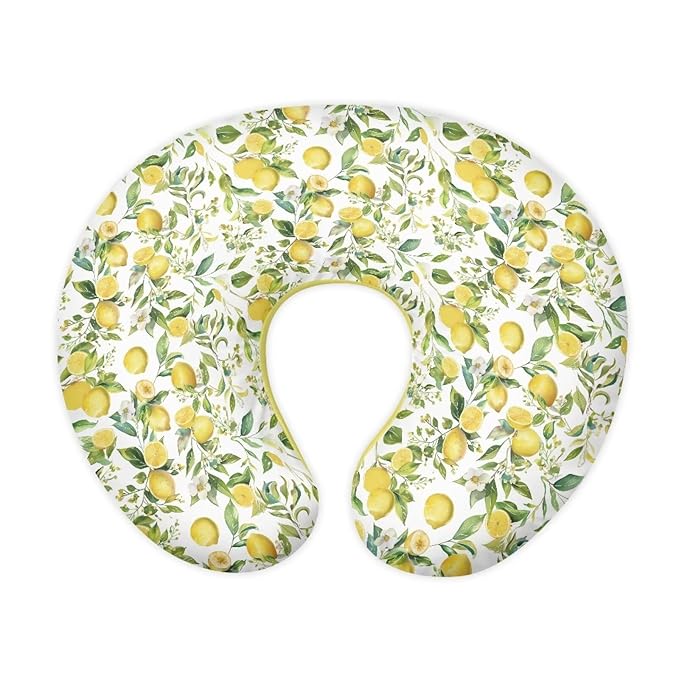 Lemon Leaf Nursing Pillow Cover for Girls Princess Nursing Pillow Slipcover for Breastfeeding Moms,Easy to Care