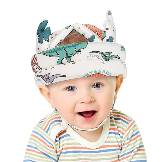 Accmor Baby Head Protector for Crawling Walking, Cute Baby Helmet No Bumps Adjustable Infant Safety Cap, Breathable Protective Kid Headguard Soft Cushion Anti-Collision Toddler Helmets for 6m-24m Kid