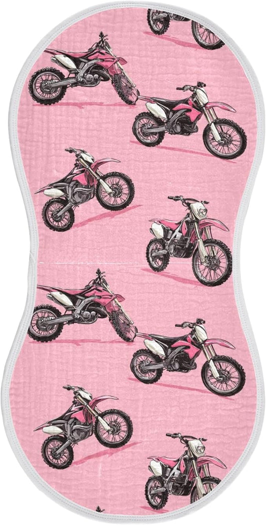 Dirt Bike Motocycles Burp Cloths Baby Boys Girls Absorbent Soft Cotton Burping Cloths Rags 1 Pack