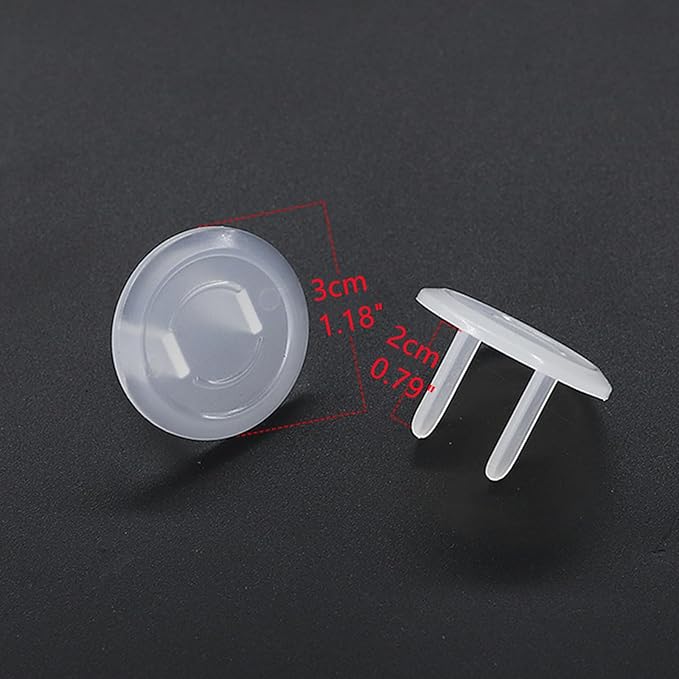 30 Pcs Outlet Plug Covers US Power Socket Electrical Outlet Safety Covers for Protection Anti Electric Shock Plugs Protector Cover Socket Cover Plate, Transparent