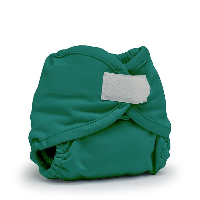 Kanga Care Rumparooz Double Leg Gusset Reusable Cloth Diaper Cover Newborn Aplix Peacock 4-15lbs