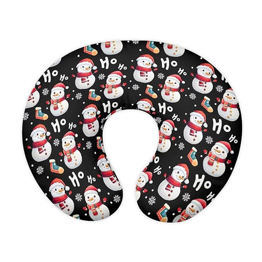 Xmas Snowman Breastfeeding Pillow Cover Nursing Cover for Newborn Girls Boys Super Soft and Comfortable Slipcover Gift, 1 Pack
