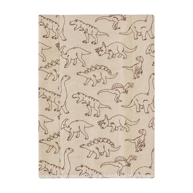 Hudson Baby Unisex Baby Cotton Flannel Burp Cloths, Dinosaur Adventures 4-Pack, One Size