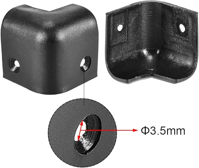 uxcell Speaker Corner Protectors Cabinet Edge Corner 1.14'' Speaker Stackable Guard Wrap Angle Case Protection 16pcs