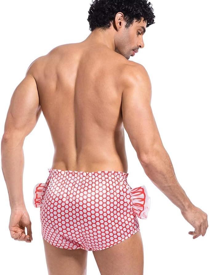 Landofgenie Diaper Cover for Adults Reusable & Washable with Elastic Waist Unisex Adult Diaper Cover Shorts - Candy