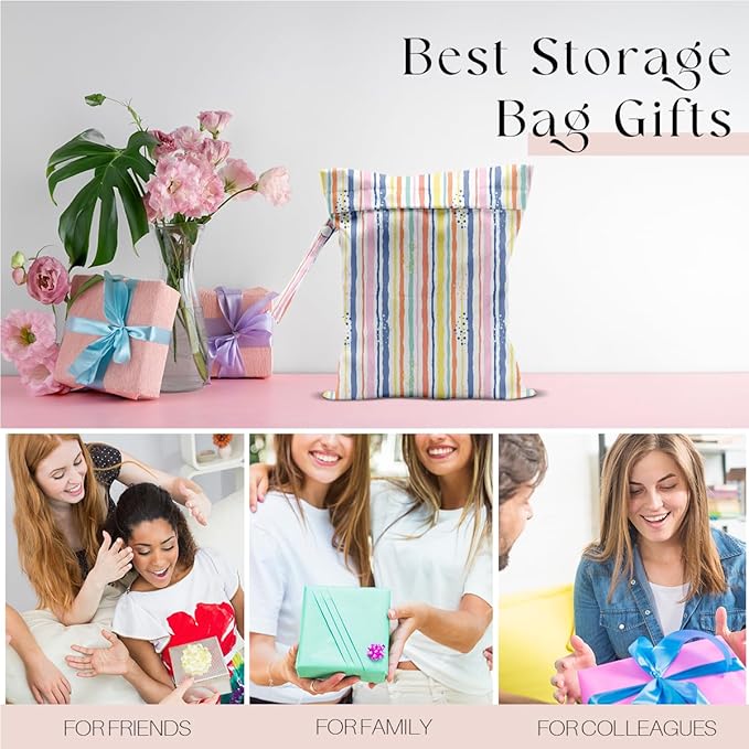 Wet Bag Wet Dry Bag for Swimsuit Travel Beach Pool Stroller Diapers Dirty Yoga Gym Clothes Waterproof Reusable