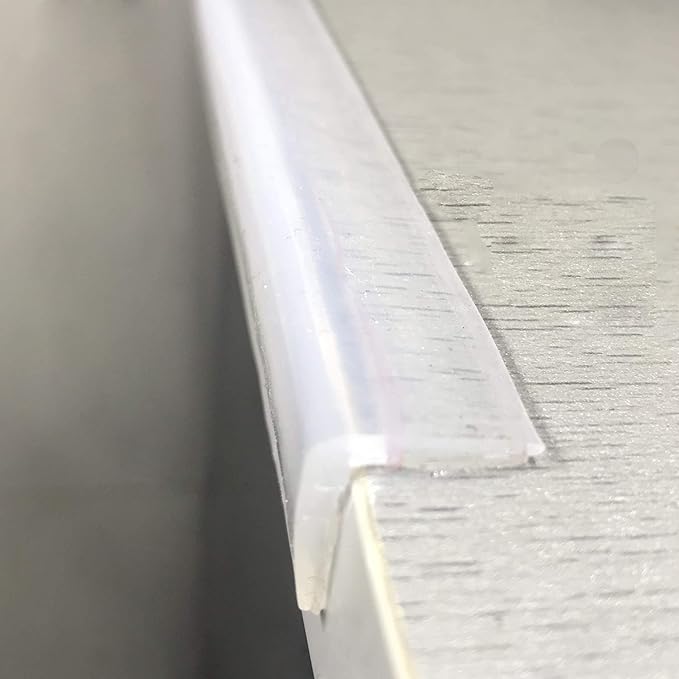 Clear 100% Silicone Edge Protector for Baby Proofing, Pre-Taped Furniture Wall Corner Guards, Damage-Free Toddler Bumper Strip for Wood Mable Table