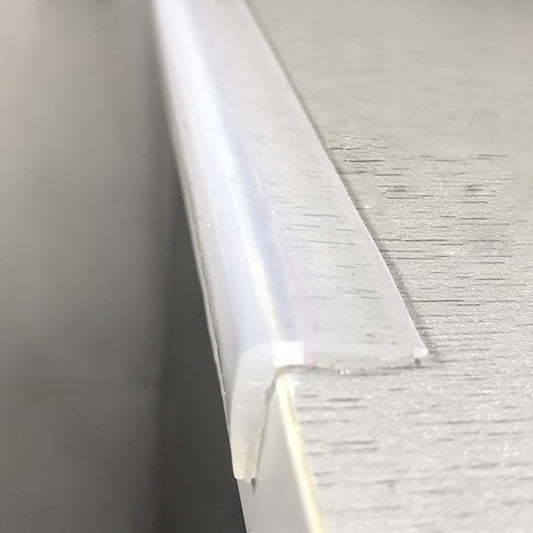 Clear 100% Silicone Edge Protector for Baby Proofing, Pre-Taped Furniture Wall Corner Guards, Damage-Free Toddler Bumper Strip for Wood Mable Table