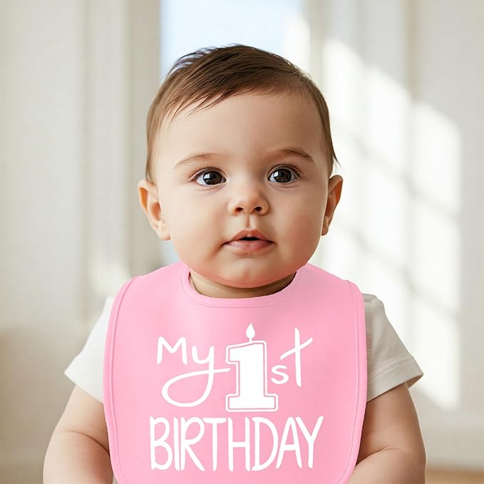 Aiden's Corner Handmade Cute Baby Boy Girl First Birthday Smash Cake Bibs My 1st Birthday Bib