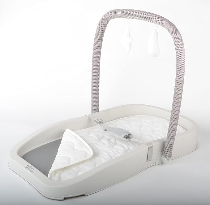 Duraking Pro 4 in 1 Baby Changing pad Washable Portable Diaper Toy bar Changing Tray Non-Slip no Stain Waterproof Changing Table (Gray)