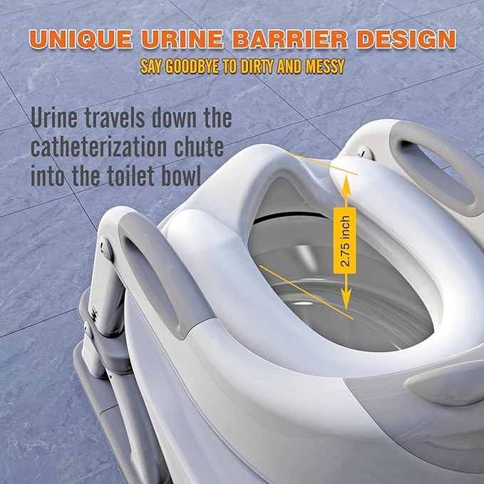 Potty Training Seat, SKYROKU Upgrade Toddler Toilet Seat for Kids Boys Girls, 2 in 1 Potty Training Toilet, Splash Guard Anti-Slip Pad Step Stool,New Sector-Shape Stabilized Base (8899+Grey)