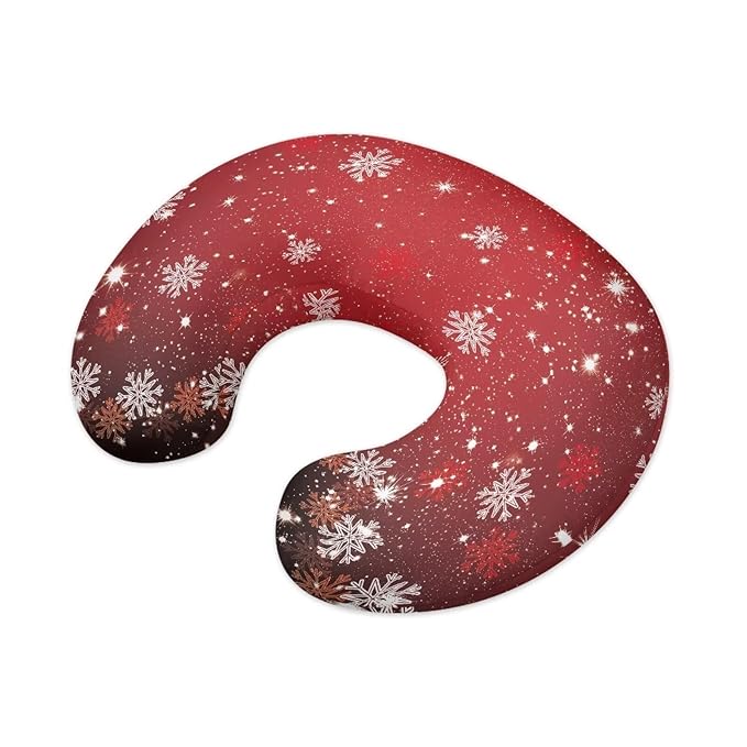 Christmas Snowflake Breastfeeding Pillow Cover Nursing Cover for Newborn Girls Boys Super Soft and Comfortable Slipcover Gift, 2 Packs