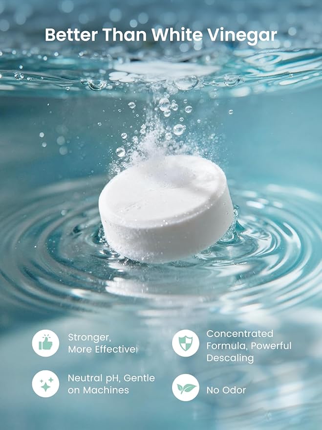 GROWNSY Descaler for Bottle Warmer & Sterilizer, Daily Essential Descaling Tablets, Cleaner for Baby Food Makers, Deep Limescale & Odor Removal, Performance Care, 20 Count for Regular Maintenance