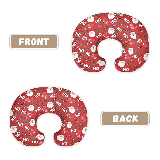 Cartoon Santa Claus Breastfeeding Pillow Slipcover for Baby Breastfeeding Slipcover Infant Newborn Nursery Bottle Pillowcase Durable and Easy to Clean Xmas Decor
