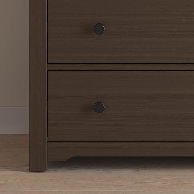 Child Craft Harmony 3-Drawer Dresser with Changing Table Topper, 38" W Nursery Dresser and Changing Station, Smooth Glides, Baby-Safe Finish, Brushed Truffle