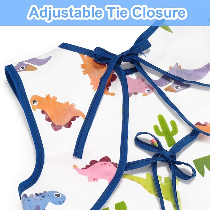 Accmor Waterproof Baby Bibs for Eating, Mess Proof Toddler Feeding Bibs for Girls Boys ﻿