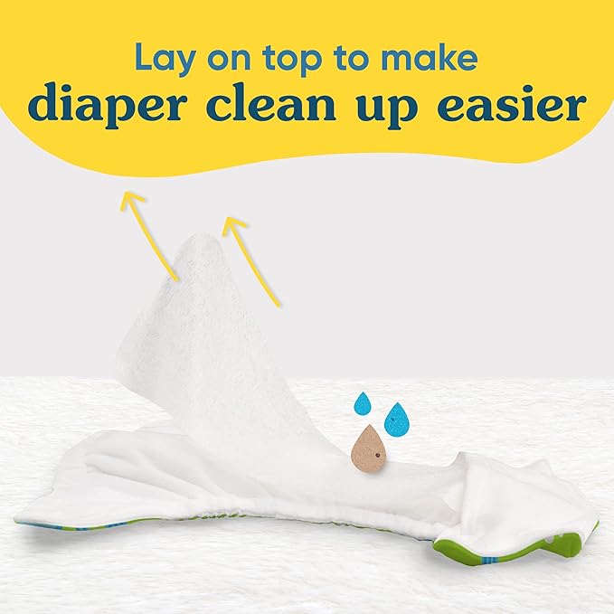 Charlie Banana Baby Disposable Cloth Diaper Liners and Baby Wipes, Unscented, 100 Count Pack