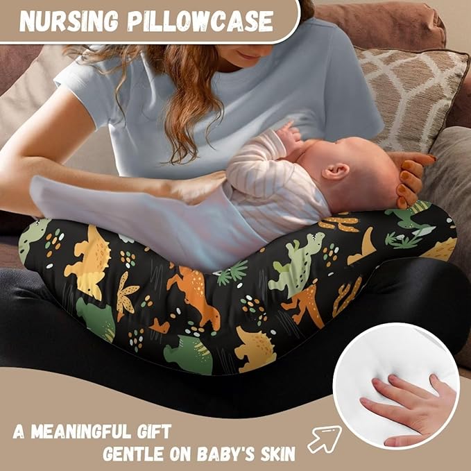 Dragon Nursing Pillow Cover Stain Resistant Breastfeeding Pillow Slipcover Lightweight Pillow Cover for Infant Snug, Custom Gifts for Toddler Infant
