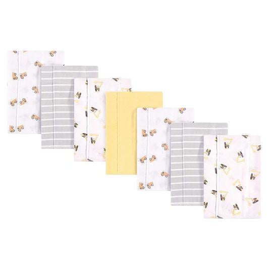 Hudson Baby Unisex Baby Cotton Flannel Burp Cloths, Ya Dig, One Size