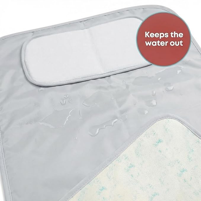 Hamur Home Portable Changing Pad – Waterproof, Washable & Easy Wipe Clean, Foldable Travel Baby Changing Mat for Diaper Bag, Compact & Lightweight, Must-Have for Newborns (Solid Green)