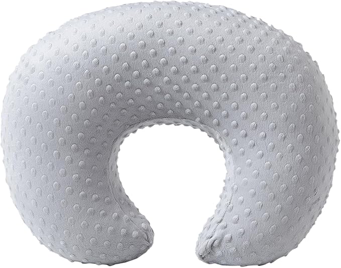 Nursing Pillow for Breastfeeding and Bottle Feeding More Support for Mom and Baby,Soft Newborn Nursing Baby Pillow， Machine Washable (Grey)