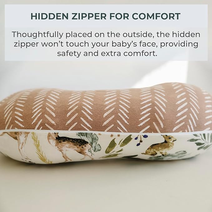 Pobibaby 1-Pack Premium Nursing Pillow Cover - Ultra Soft & Stretchy 96% Cotton, Breastfeeding Pillow Cover for Baby Boys and Girls(Wildlife)