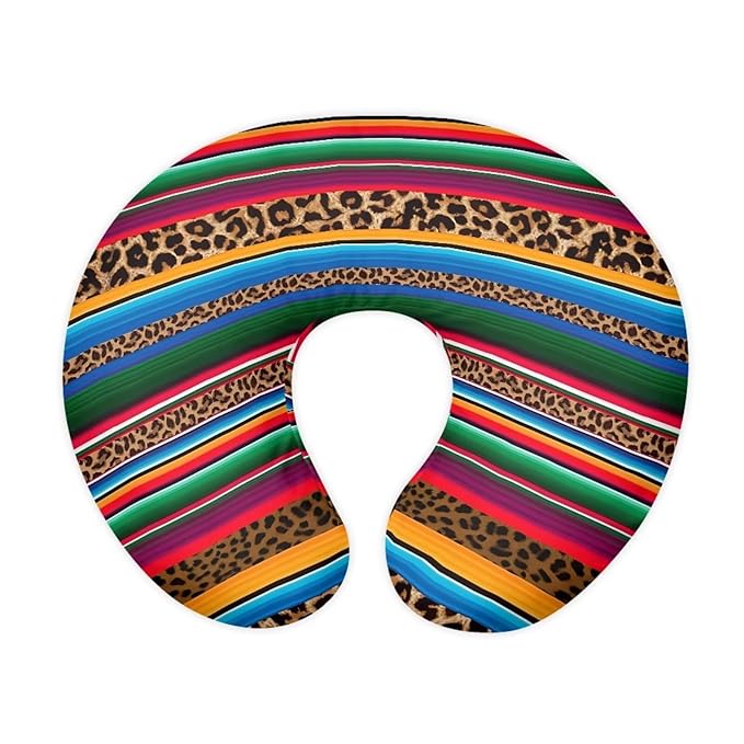 Leopard Print Nursing Pillow Cover for Breastfeeding, Rainbow Stripes Pattern Soft Breastfeeding Pillow Slipcover, Machine Washable
