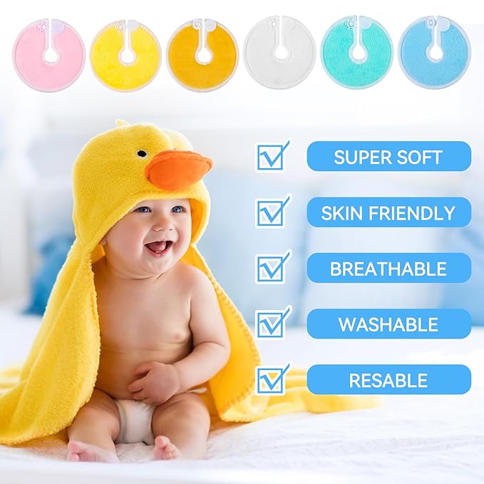 36 Packs G Tube Button Covers Feeding Tube Supplies G Tube Accessories Nursing Pads Reusable G Tube Button Pad for Kid Breastfeeding Stay Dry 3 Inch (Color Mixing)