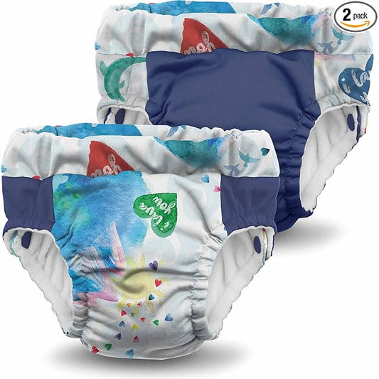 Kanga Care Lil Learnerz Reusable Toilet Training Pants (XSmall - Lava & Nautical)