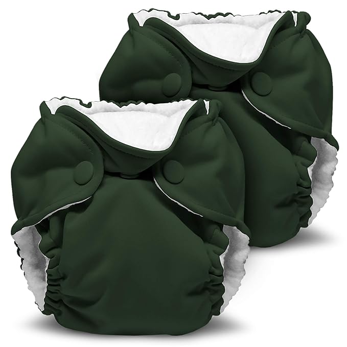 Kanga Care Lil Joey Newborn All in One AIO Cloth Diaper (2pk) Pine 4-12lbs