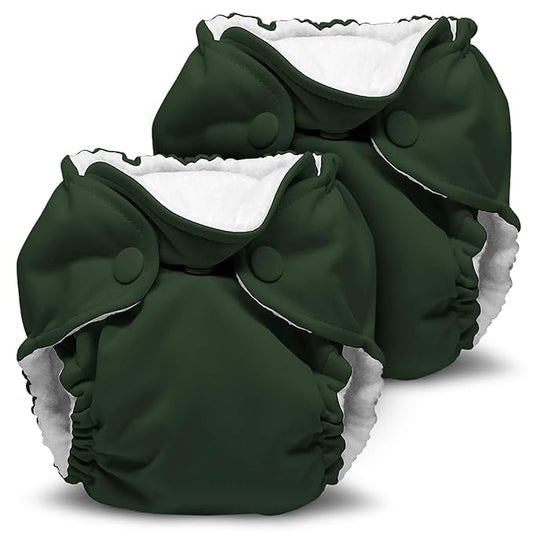 Kanga Care Lil Joey Newborn All in One AIO Cloth Diaper (2pk) Pine 4-12lbs