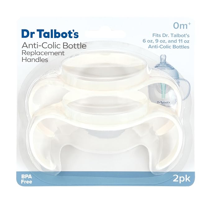 Dr. Talbot's Anti-Colic Bottle Replacement Handles - Feeding Supplies for Newborn - (2-Pack) Fits 6 oz, 9 oz, and 11 oz Bottles