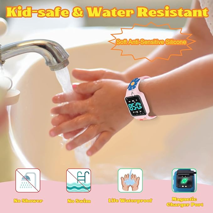 Toddler Potty Training Set – Potty Training Watch with Musical/Vibration Countdown Alerts, Fun Board Book, Progress Chart & Reward Stickers – Interactive Potty Training Kit for Kids Ages 2-6