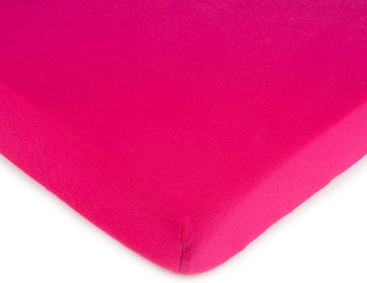 SheetWorld Fitted Baby Bassinet Sheet fits RONBEI Baby Bassinet Beside Sleeper 18 x 31, 100% Cotton Jersey, Hypoallergenic, Butter Soft, Hot Pink, Made in USA