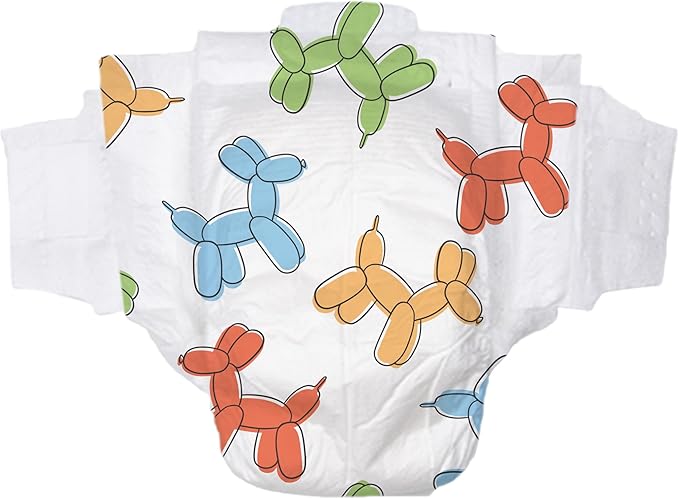 Hello Bello Premium Diapers Size 1 (8-12 lbs), Balloon Buddies Designs, 32ct Jumbo Pack