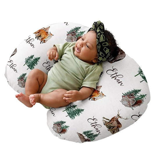 Dyoart Custom Baby Nursing Pillow Cover for Nursing, Animals Theme Removable Nursing Covers for Breastfeeding Pillows, Ultra Soft Comfortable Slipcover for Newborn Baby Boy and Girl