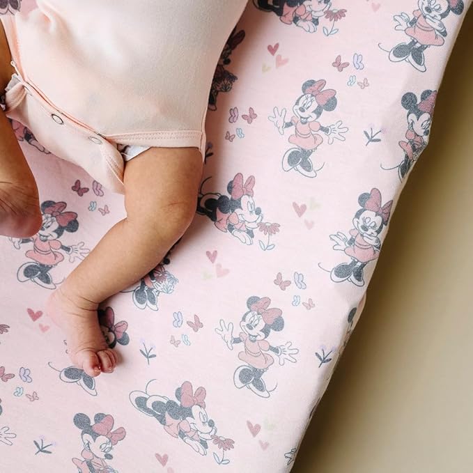 Premium Knit Diaper Changing Pad Cover Minnie Mouse by Copper Pearl
