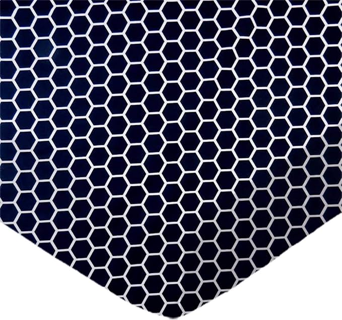 SheetWorld Baby Fitted Bassinet Sheet Fits Nuna Mixx 12 x 29 inches, 100% Cotton Woven Sheet, Unisex Boy Girl, Navy Honeycomb, Made in USA