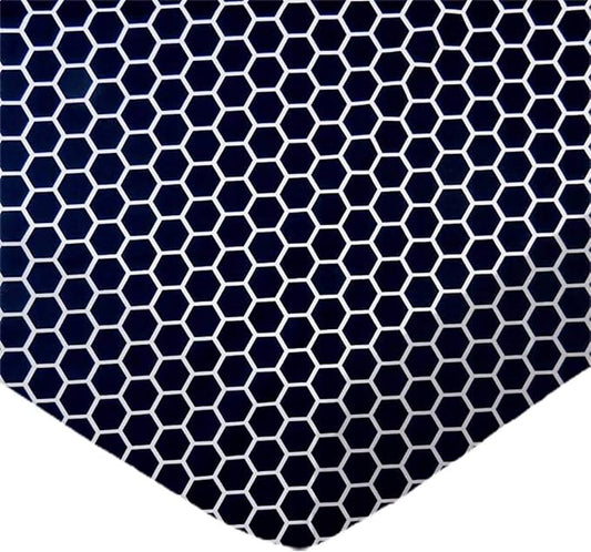 SheetWorld Baby Fitted Bassinet Sheet Fits Maxi COSI 20 x 32 inches, 100% Cotton Woven Sheet, Unisex Boy Girl, Navy Honeycomb, Made in USA