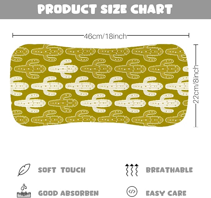 6 Pack Baby Burp Cloths, 100% Cotton Muslin with Boho Cactus Rainbow Sun Print, Large Soft & Absorbent Washcloths for Infants, Perfect Newborn Baby Boy & Girl Shower Gift