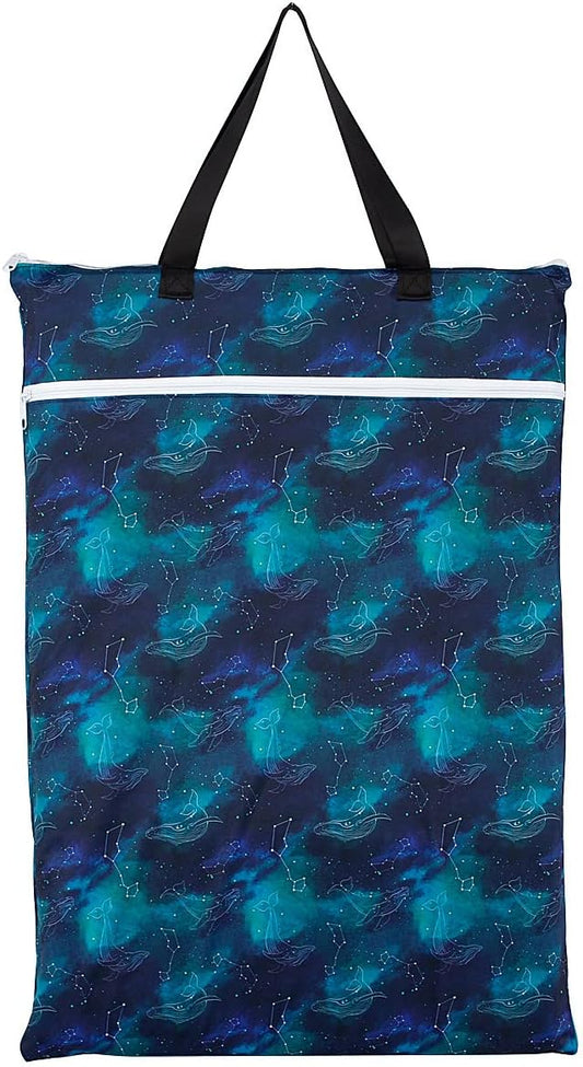 Large Hanging Wet/Dry Cloth Diaper Pail Bag for Reusable Diapers or Laundry