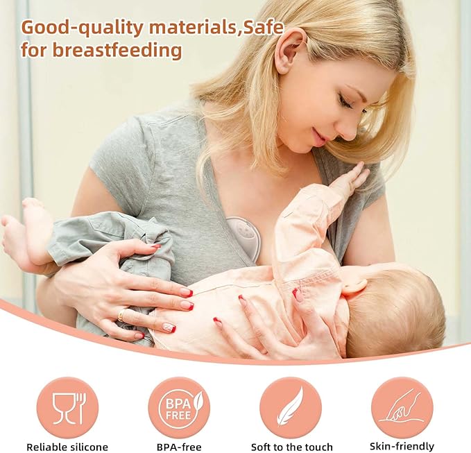 8pcs Replacement Parts for eufy Breast Pump, 4 Silicone Diaphragms & 4 Duckbill Valves Accessories Kit Compatible with eufy S1 Pro, S1, E10, E20 Wearable Breast Pump