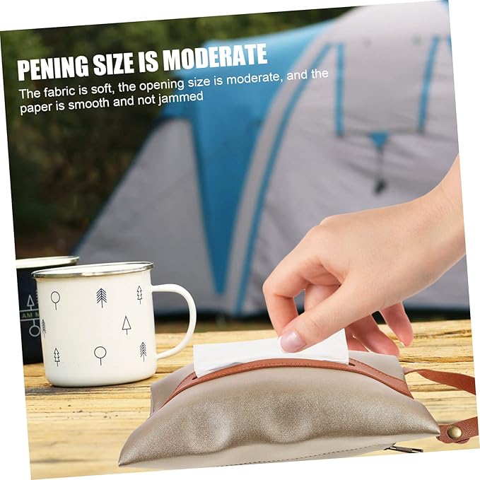 1Pc Outdoor Nylon Tissue Pouch Practical Tissue Container Sleeve for Home and Travel and Lightweight Design for Easy Storage and Accessibility