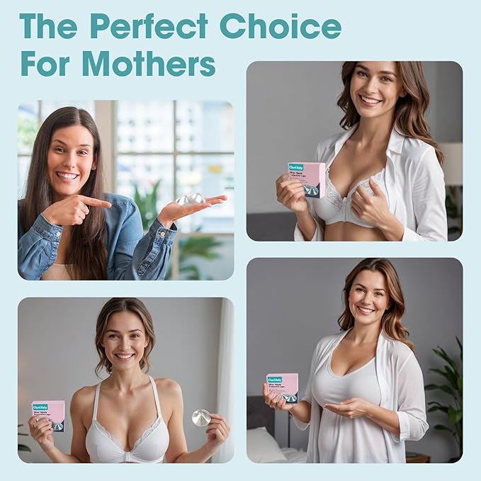 CheriBaby The Original Silver Nursing Cups, Silver Nipple Shield for Nursing Newborn, Nipple Cover for Breastfeeding Essential, Must Haves for Soothe and Protect Your Nipples, 999 Silver, X-Large Size