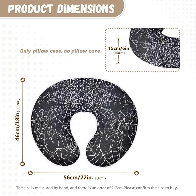 Spider Web Breastfeeding Pillow Cover Nursing Cover for Newborn Girls Boys Super Soft and Comfortable Slipcover Gift, 2 Packs