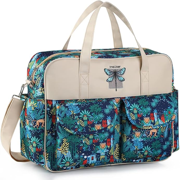 Kamay's Mummy Shoulder Bag Diaper Bag Chic Nappy Changing Bag Tote/Messenger Style Large with Changing Mat, Adjustable Straps