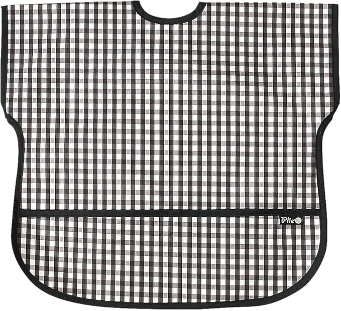 Plie Short Sleeve Waterproof Bib for Toddlers – Easy Clean Feeding Apron for Mealtime, Daycare, Self-Feeding, Lightweight