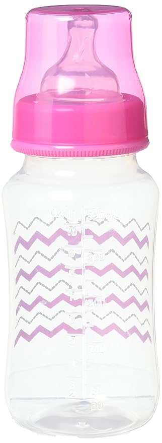 2 Piece Wide Bottle Whale Zigzag, Pink/Grey, Multicolored