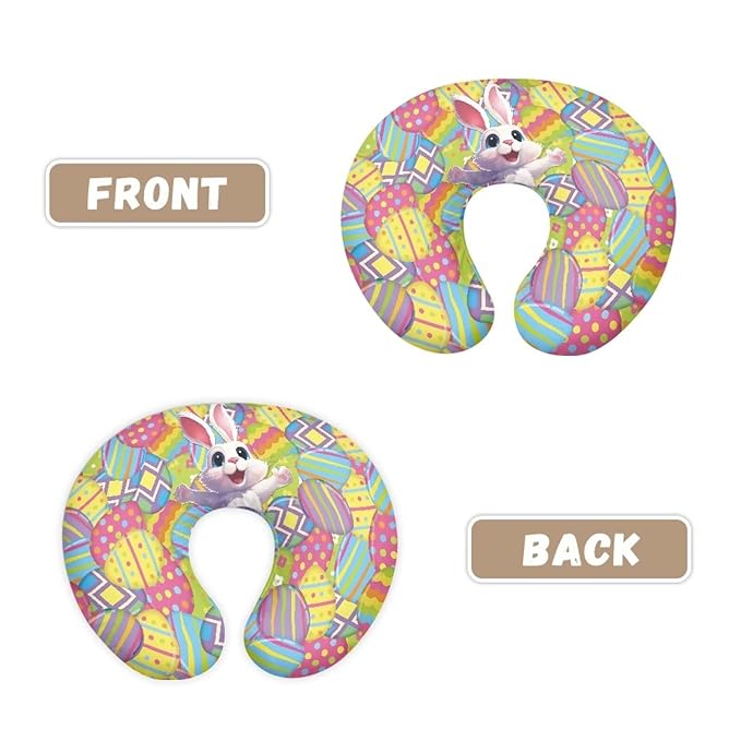 Easter Bunny Eggs Nursing Pillow Cover Case Breathable Cozy Breastfeeding Pillow Slipcover for Baby Boys & Girls Removable Nursing Pillow Cover for Home Sofa Decor